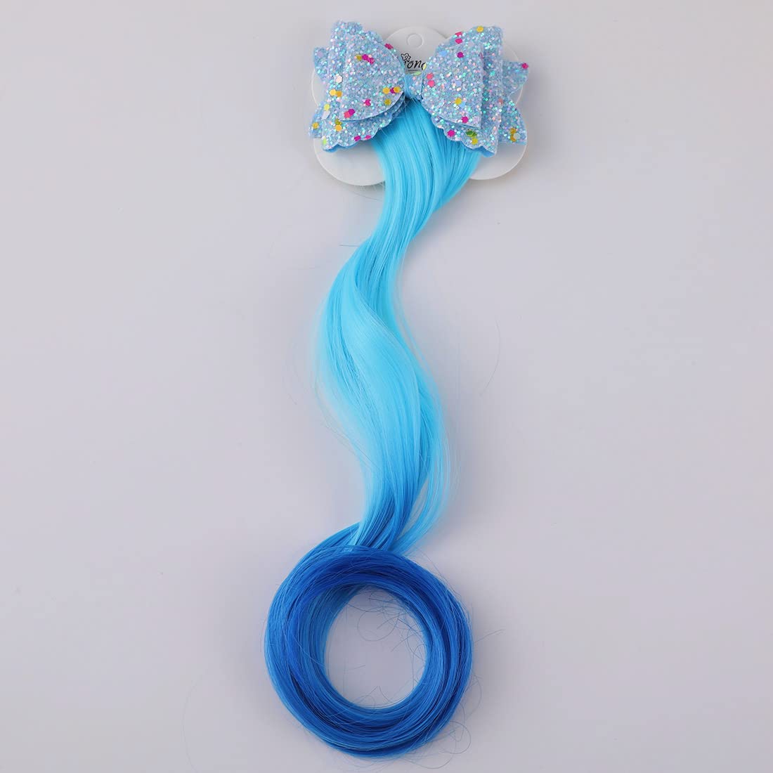 Kids Colored Hair Extension Clips for Girls Party Hair Accessories Gifts for Little Girls Toddlers Teenagers 3 Pack