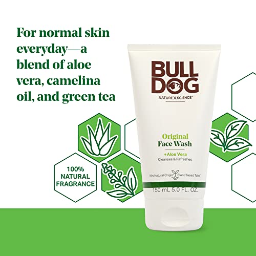 Bulldog Mens Skincare Original Face Scrub 4.2oz and Face Wash/Scrub 5oz Bundle