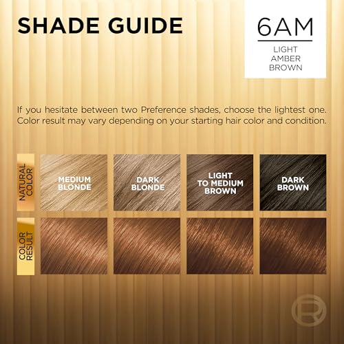 L'Oreal Paris Superior Preference Permanent Hair Color - Light Amber Brown 6AM