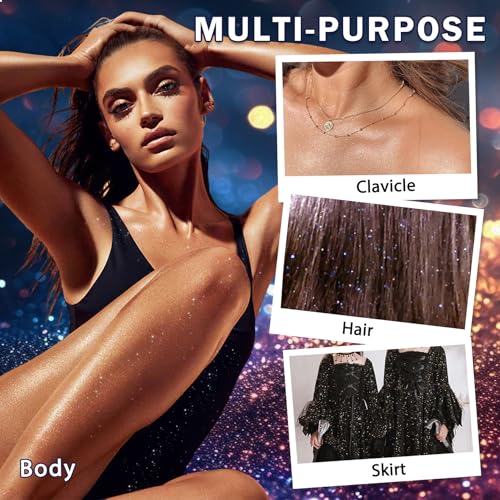 Silver Holographic Body Glitter Spray – Hair & Shimmer