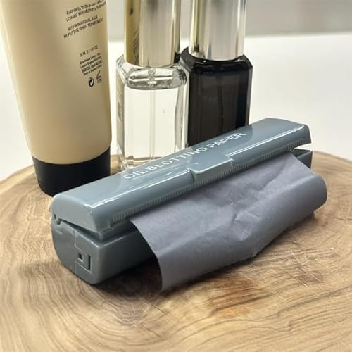 Natural Oil Blotting Papers, 100% Natural Pulp Paper, 1 Prefill Roll and 2 Refill Rolls, Soft Touch Oil Control for Face