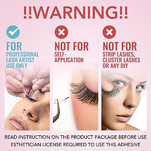 GOLLEEPRO Eyelash Extension Glue - 1-2 Sec Fast Dry, 7 Weeks