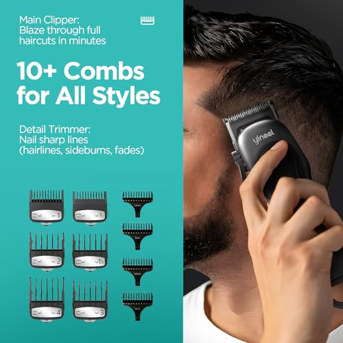 Yineel Cordless Hair Clippers for Men – Barber Kit