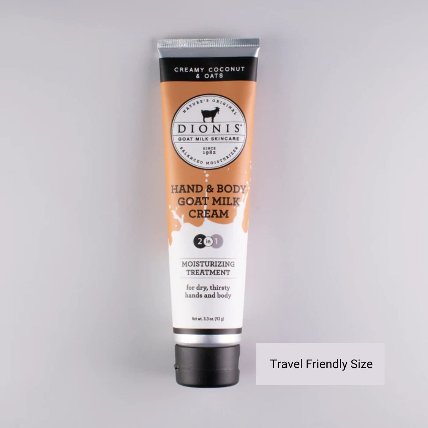 Dionis Goat Milk Skincare Creamy Coconut & Oats Scented Lotion 8.5oz, Hand & Body Cream 3.3oz and Bar Soap 6oz Bundle