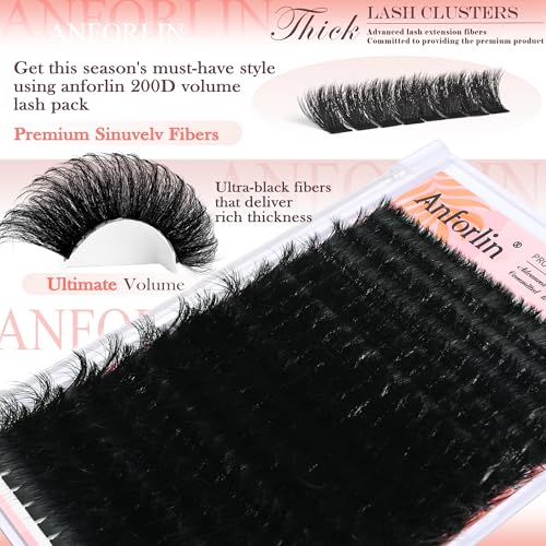 Lash Clusters 10-20mm 200D Volume Eyelash Extensions 224 Pcs