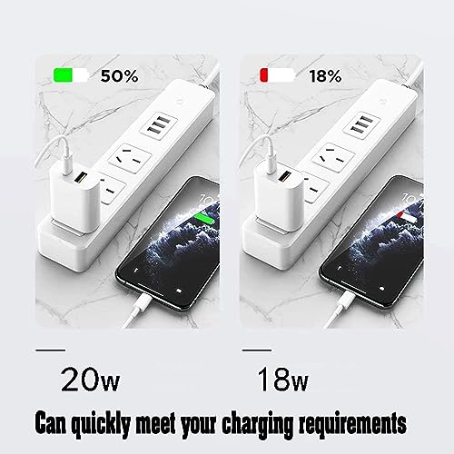 2 Pack USB-C Dual Port Wall Charger 20W Fast Charging