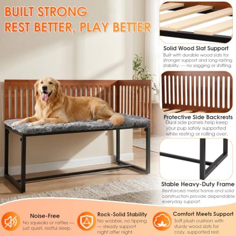 Adjustable Height Bedside Dog Bed for Small to Medium Dogs - TIEBOLA