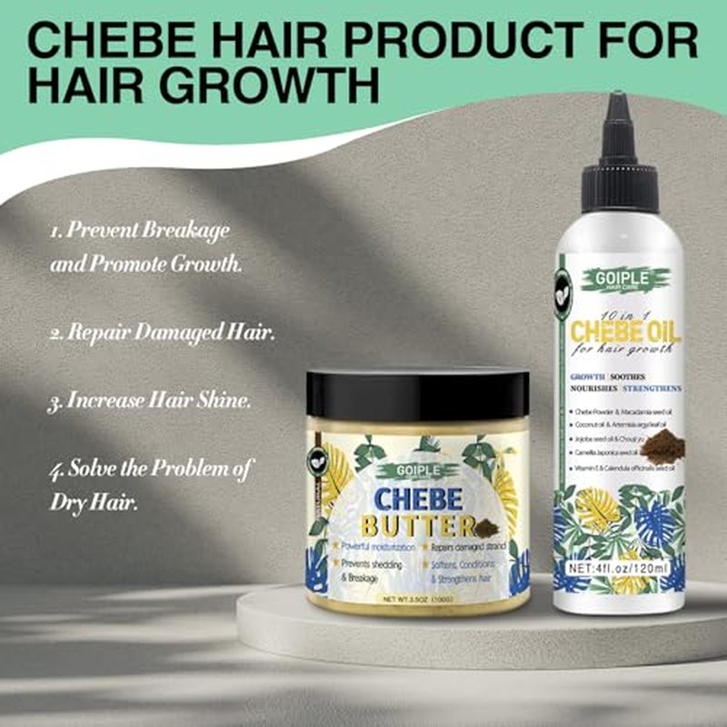 Chebe Hair Growth Oil & Butter for All Hair Types - Deep Moisturization