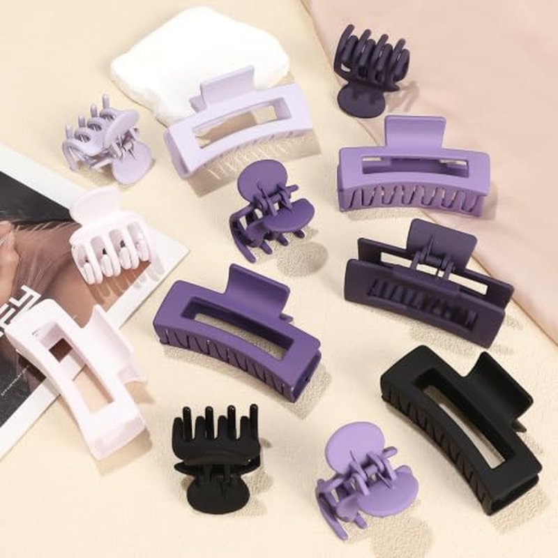 12 Pack Claw Clips for Women - Matte Finish Strong Hold