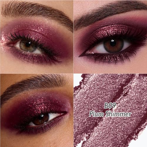 Plum Shimmer Dual-Ended Eyeshadow Stick with Built-in Smudger