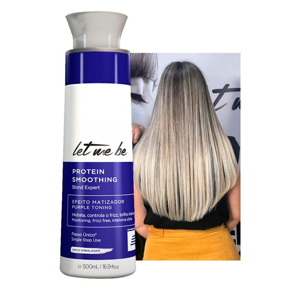 Let Me Be Hair Keratin Treatment for Blond Hair | Brazilian Protein Smoothing | Moisturizing, Frizz Free & Intensive Shine | Effective Keratin Straight Blond Hairs - 500ml