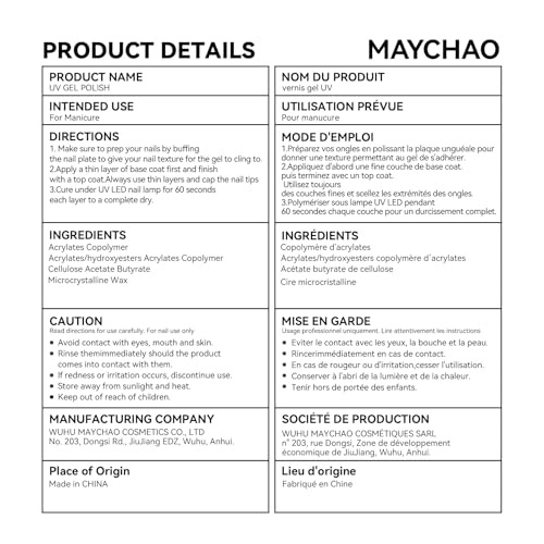 MAYCHAO Nail Primer & Dehydrator 15ML - Fast Dry, Acid-Free Bond for Gel & Acrylic Nails