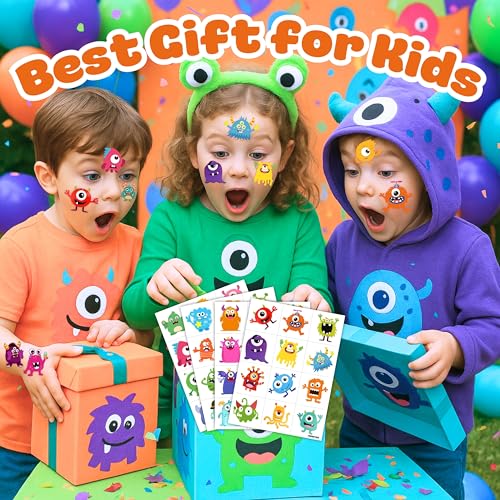 96PCS Monster Temporary Tattoos for Kids