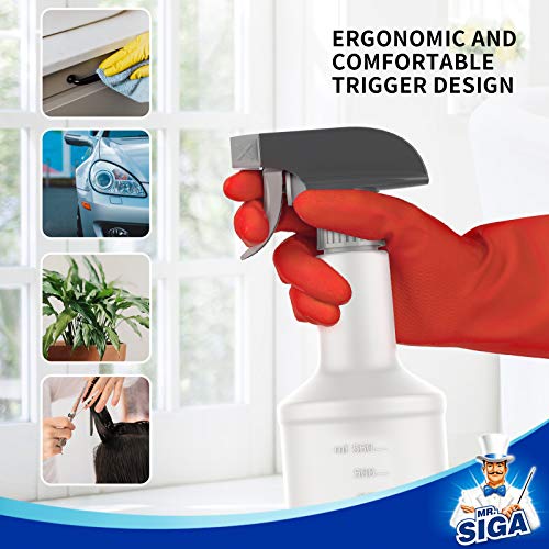 MR.SIGA 24 oz (680.4 ml) Reusable Plastic Spray Bottles, Pack of 3 for Cleaning