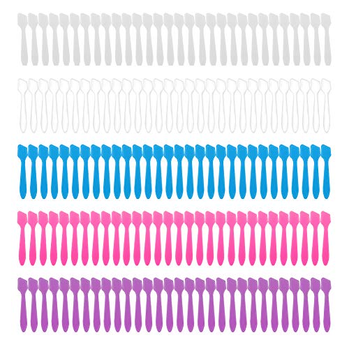 300 Pack MINI Makeup Spatulas, Reusable Cream Tip Spatulas Frosted Cosmetic Spatulas Scoops by Accmor