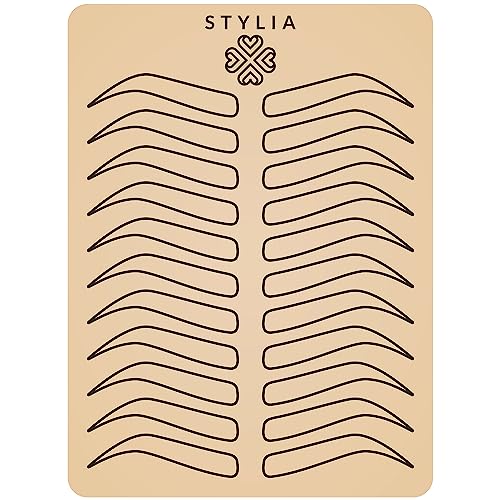 Stylia Microblading Practice Fake Skin Sheet for Eyebrow Tattoo, Fake Skin for Tattoo Brows, Micro Blading Eye Brow Makeup, Tattoo Skin Practice Kit, Tattooing Kit Supplies (Black Double Sided)
