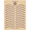 Stylia Microblading Practice Fake Skin Sheet for Eyebrow Tattoo, Fake Skin for Tattoo Brows, Micro Blading Eye Brow Makeup, Tattoo Skin Practice Kit, Tattooing Kit Supplies (Black Double Sided)