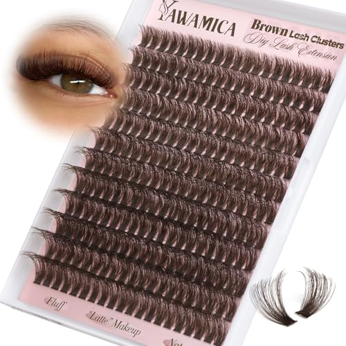 Dark Brown Lash Clusters 80D Fluffy D Curl 10-18mm