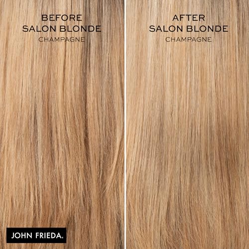 John Frieda Salon Blonde Champagne Tone Perfecting Treatment with Protein-Peptide Complex, Hair Toner, Toner for Blonde Hair 4 fl oz