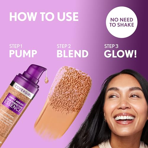Covergirl Simply Ageless Skin Perfector Essence Foundation Medium 40 1oz - Tinted Hydrating Skincare Hybrid