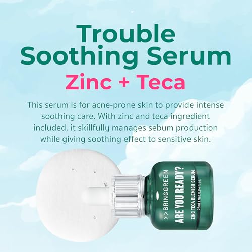 BRING GREEN X NETFLIX SQUID GAME Edition Zinc Teca Serum 25mL | Calming Serum for Skin Soothing & Oil Control | Includes Free Gonggi Tossing Game as Seen in Squid Game