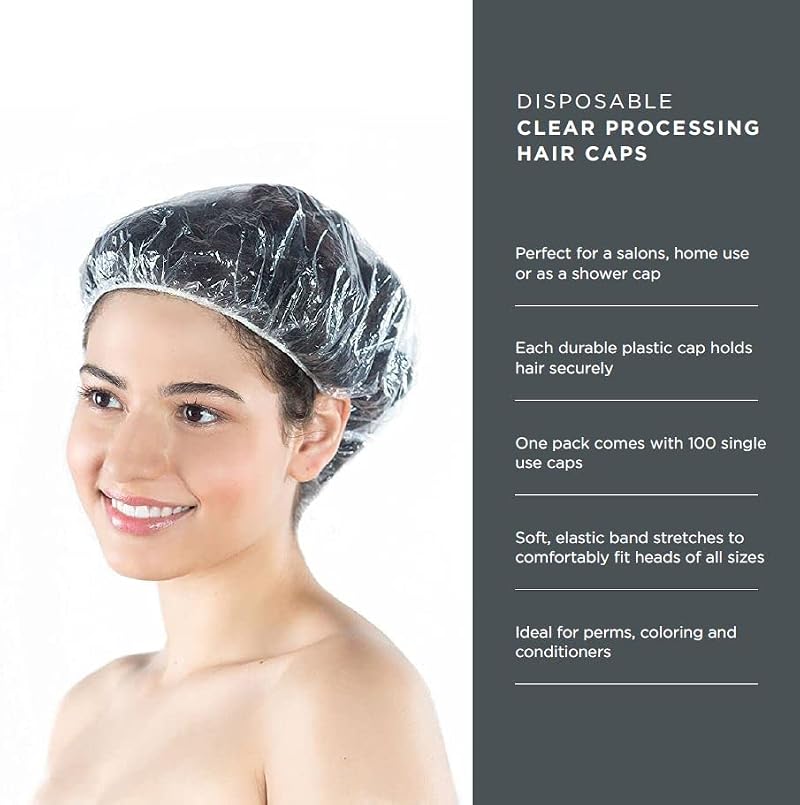 Diane Disposable Hair Processing Caps, 100 Count