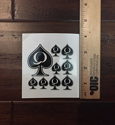 Queen of Spades Temporary Tattoos – 45 Designs, 5 Sheets