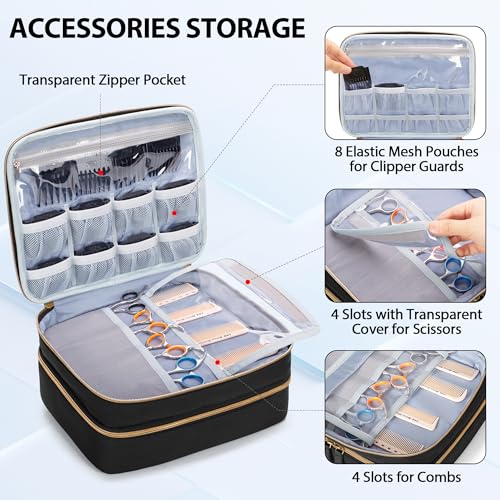 CURMIO Double Layer Hair Clipper Travel Case