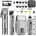 GSKY Professional Hair Clippers & Beard Trimmer Kit Silver 740