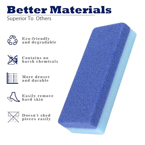 Double-Sided Foot Pumice Stone 6-Pack - Callus Remover & Foot Exfoliator