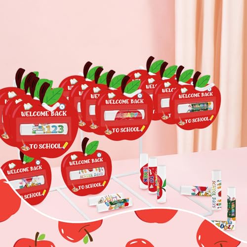 30 Pack Back To School Lip Balm Bulk Moisturizing Natural Lip Balms for Dry Cracked, Goodie Bag fillers, Party Supplies Valentine Gifts for Teacher Friends Family