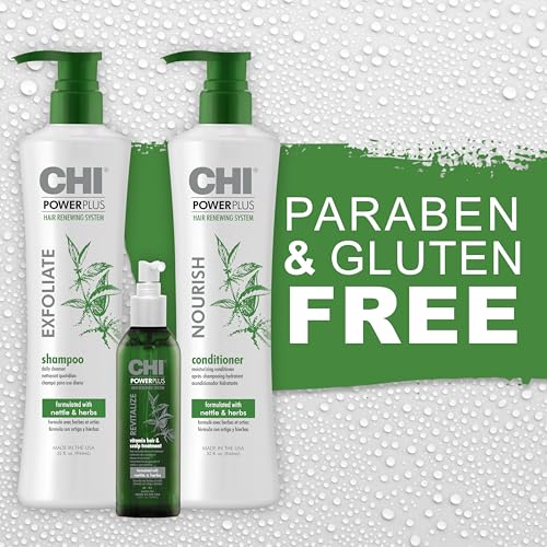 CHI Power Plus 3-Step Scalp Care System with Shampoo, Conditioner & Treatment