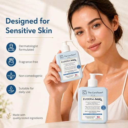 Ceramide Face & Body Moisturizer with Hyaluronic Acid & Colloidal Oatmeal - Non-Greasy Hydrating Barrier Repair Cream, 6.76 fl oz