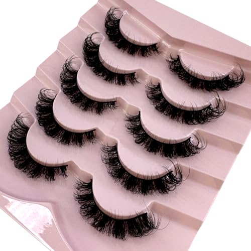 Cat Eye 3D Fluffy False Lashes 5 Pairs - Reusable