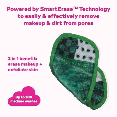 The Original MakeUp Eraser Mini PRO, Erase All Makeup With Just Water, Including Waterproof Mascara, Eyeliner, Foundation, Lipstick, Sunscreen and More! Harry Potter Slytherin, 1ct.