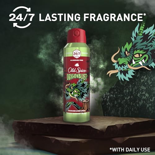 Old Spice Dragonblast Aluminum Free Body Spray, 5.1 oz (Pack of 3)