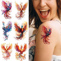 6 Sheet Temporary Tattoos for Men & Women - Waterproof
