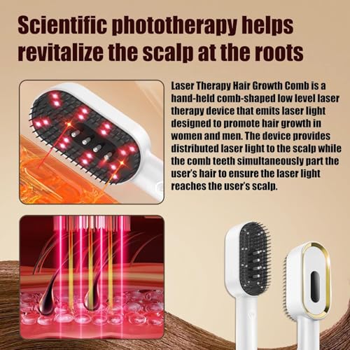 Laser Therapy Hair Growth Comb - Red Light LLLT Device