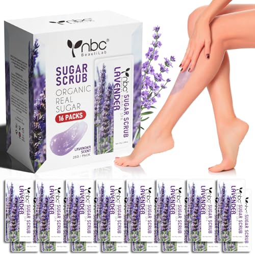 Lavender Foot Exfoliating Sugar Scrub - Dead Skin Remover (16 Packs)