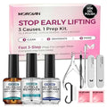 Morovan 10PCS Nail Prep & Care Kit with Dehydrator, Primer, Cuticle Remover & Manicure Tools - Complete DIY Gel Nail Set
