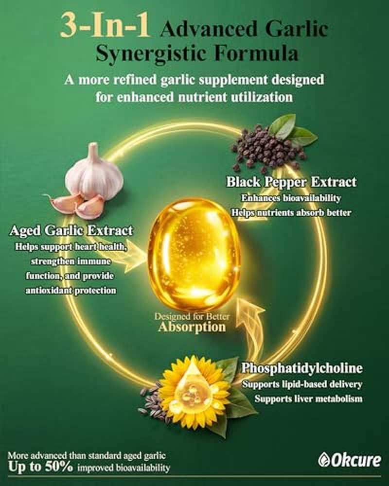 Aged Garlic Extract 300 Softgels - Odorless Heart & Immune Support