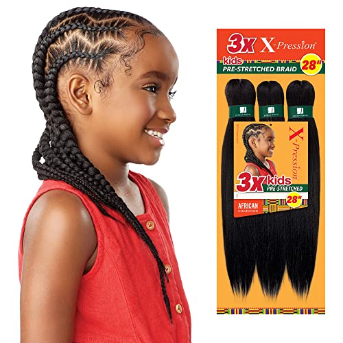 Sensationnel African Collection 3X X-Pression Pre-Stretched Braid 28" (Kids) (1-pack, 1)