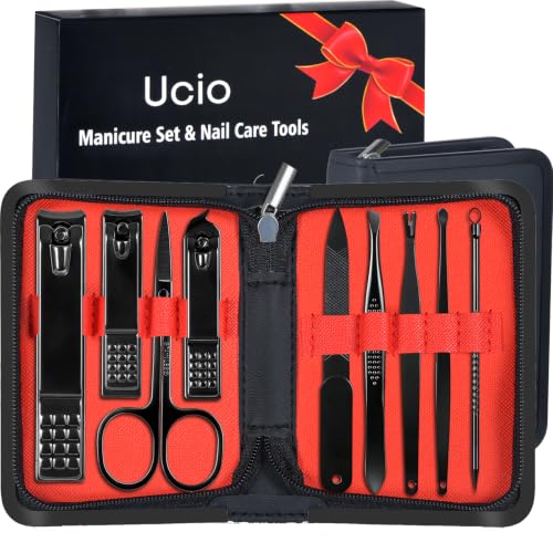 9-Piece Manicure and Pedicure Set with Travel Case for Nail Care