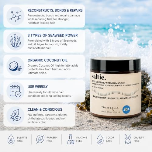 Deep Conditioning Hair Mask with Organic Coconut Oil, 8 oz