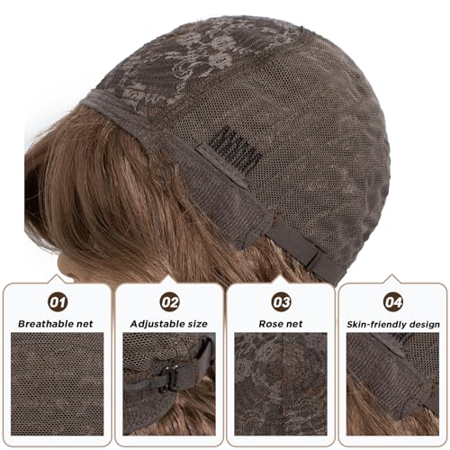Bob Wig with Bangs 12" Synthetic Wavy Heat Resistant