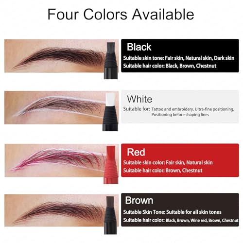 Microblading Brow Pencil Set 5pcs - Peel-Off Eyebrow Mapping Pencils