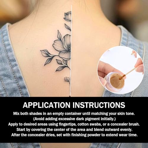 QSLYUYUAN Waterproof Tattoo Cover Up Makeup - Long-Lasting Concealer for Tattoos & Blemishes