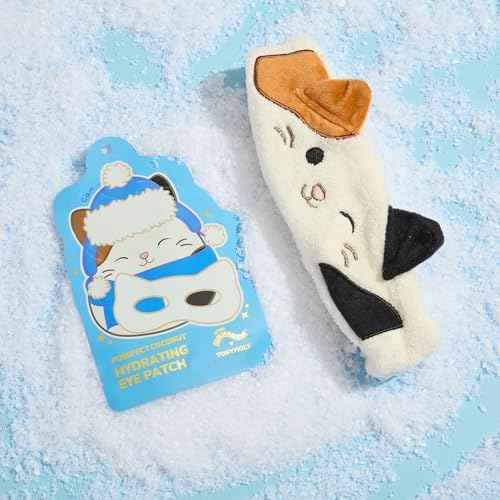 TONYMOLY x Squishmallows Cam Spa Day Set | Hydrating Coconut Eye Mask + Plush Cat Spa Headband | Limited Edition Holiday Gift Set for Relaxation, Skincare, and Self-Care at Home