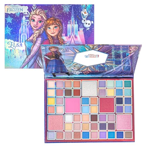 Frozen 55-Well Eye Shadow Palette with Blush & Highlighter