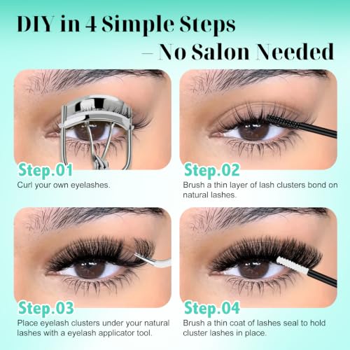 Fluffy Lash Clusters 100D Volume | 252PCS 10-22mm D Curl DIY